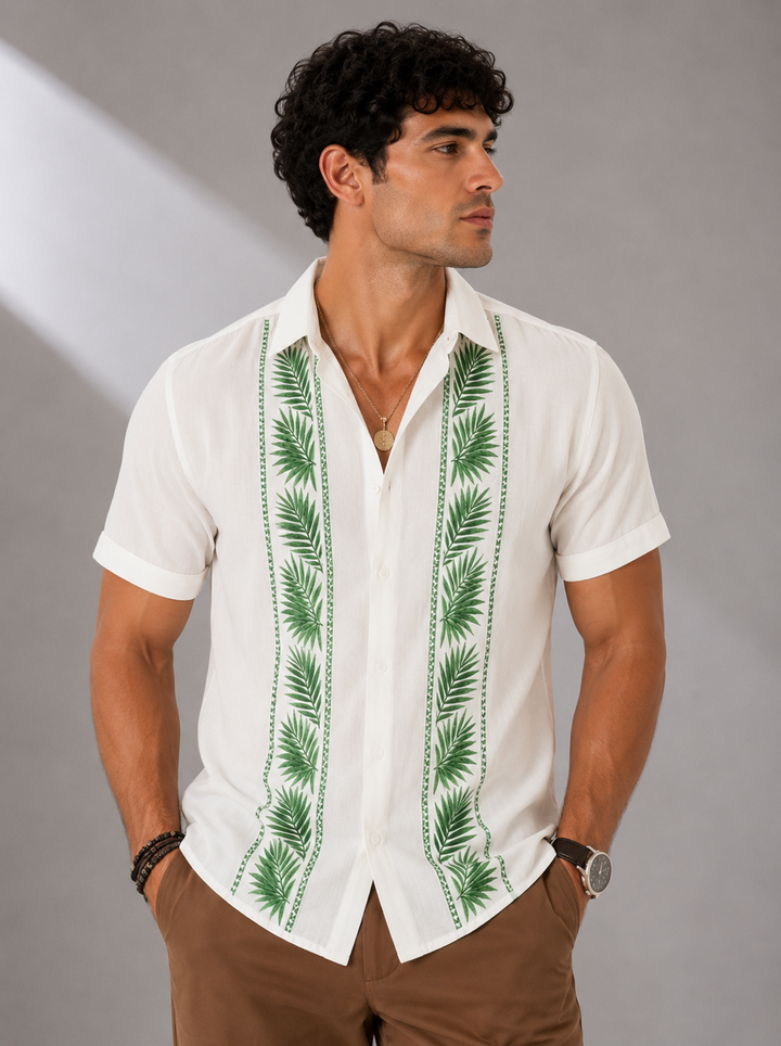 Enzo Palm Panel Shirt